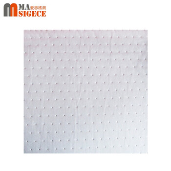 麦思格测（MASIGECE）XL-P0300 工业吸油棉 吸油毡 吸附化学溢油吸收材料 400×500×3mm 白色100片/约6KG/箱