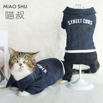 猫咪衣服冬装冬季四脚蓝猫英短可爱幼猫宠物小猫狗狗秋冬保暖冬天