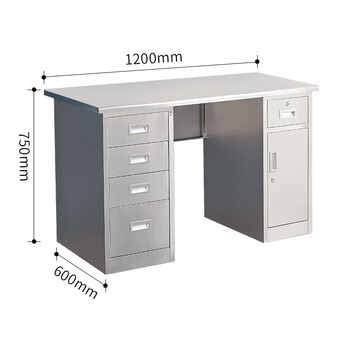 贺曼201不锈钢工作台 1.2米车间生产线组装台工厂检验桌四斗一门高750长1200深600