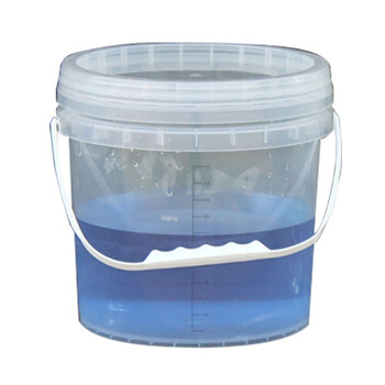京云灿透明刻度桶5L-20L计量桶大小水桶带盖密封提水pp包装全新塑料桶5升刻度桶透明款