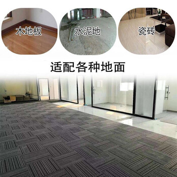 庄太太 浅棕色50cm*50cm 拼接方块满铺耐脏商用办公地毯ZTT-9050