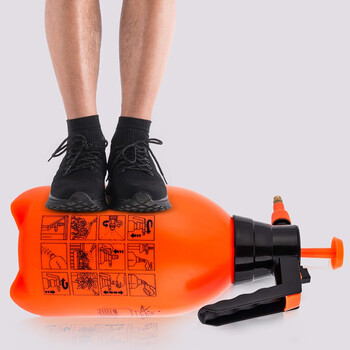 艾克 AIKE 气压式喷雾水壶喷雾器喷壶印花不透明打气喷壶 2L橙红色（3个装）