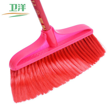 卫洋 WYS-182扫把扫地扫帚清洁工具 木柄塑料扫把 冰丝软毛细丝 颜色随机