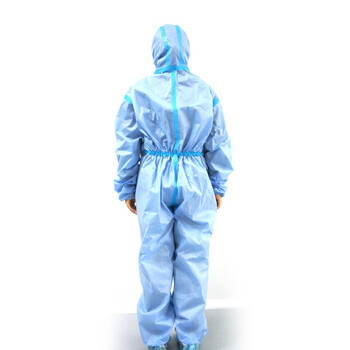 朗固 LANGGU C65100001灭菌型一次性防护服白色/蓝色