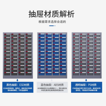 金兽零件柜GC2112无门24抽蓝色抽屉可定制