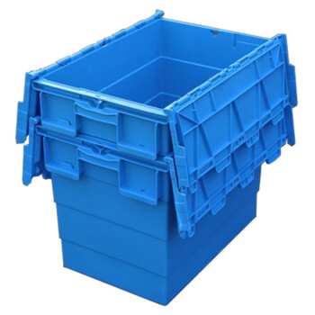 元汗K600-260斜插式物流箱600*400*260 蓝色 加厚周转箱可盖储物箱运输箱 定制