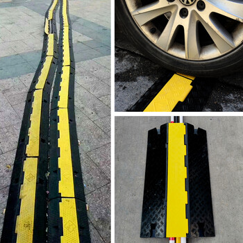 飞尔（FLYER）线槽减速带 橡胶线槽板室内护线压线板 PVC电缆保护槽【1000*140*20 槽内尺寸 高15*宽35mm】