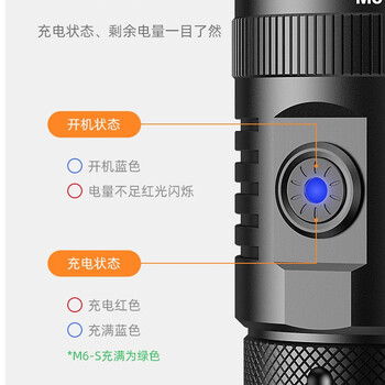 神火(SupFire)M6-S强光手电筒防水充电户外手提探照灯定制