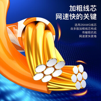 毕亚兹 六类网线 0.3米超短 CAT6类千兆极速8芯双绞 工程家用电脑宽带监控电脑网络跳线成品网线 黑色