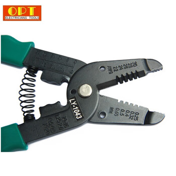 台湾OPT手动多功能剥线钳轻便电工剥线剪破线刀带压接功能LY-1041 LY-1041 其他