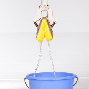 金诗洛 K101 大号海绵拖把滚轮可伸缩直杆懒人挤水免手洗胶棉拖替换头 27CM胶棉替换头