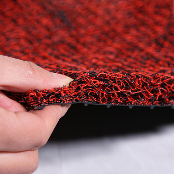 豫之韵 进门地垫入户门大门门口丝圈蹭脚垫子多用门厅入门入户门垫 黑红色15mm厚 80*120cm