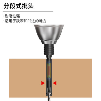 安力士牌（ANEX）进口黑龙韧性批头ABRD-2065 耐40V强磁单头螺丝刀 十字批咀 PH2X65mm 2支装