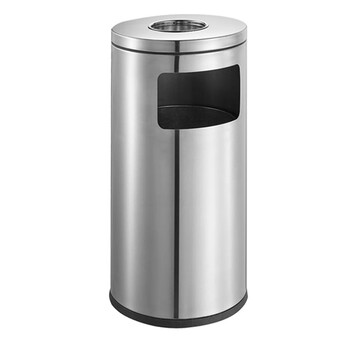南 GPX-87A 南方圆脚垃圾桶 砂钢带烟缸 商用酒店宾馆客房不锈钢垃圾桶 烟灰桶 果皮桶 房间桶