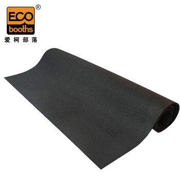 爱柯部落 健身房橡胶垫 跑步机隔音垫减震抗震地胶垫1.25m×1.8m×6mm运动器材抗压地板垫 黑色 可定制110272