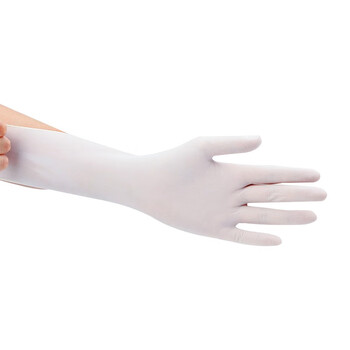 益美得 RJ0002 一次性无粉乳胶手套实验室工厂牙科养殖清洁防护橡胶手套 无粉M码100只/盒