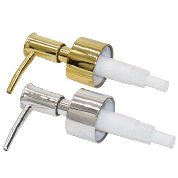 海斯迪克 HK-751 洗手液乳液瓶喷头 电镀塑料洗手液瓶按压器压头压泵头按压泵28牙 银色