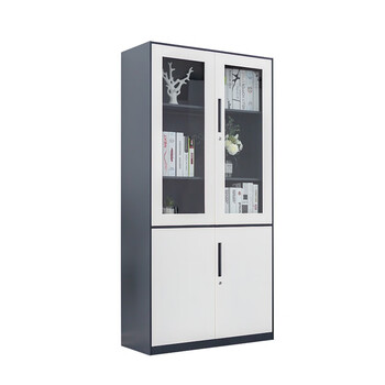 盛花 加厚钢制大器械文件柜资料柜物品柜凭证柜档案柜1850*900*400灰白套色