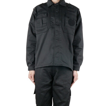 大杨799保安服套装 M码/165 春秋冬涤棉服男工作服物业制服安保服 黑色
