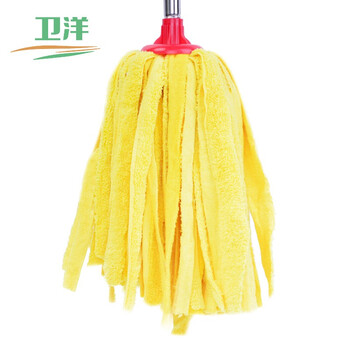 卫洋 WYS-184老式彩色墩布圆头拖把  清洁工具不锈钢杆 拖把整套 颜色随机