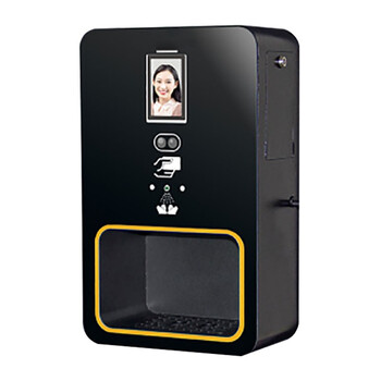 益美得 LSL3350-1 新款多功能视频考勤2000ML红外线自动感应皂液器一体机洗手机 红色（带视频）+黑色支架