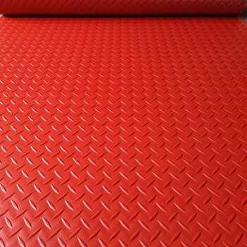 豫之韵 PVC地垫塑料防水浴室车间仓库走廊防滑垫门垫 红色厚1.3mm 0.9米宽15米长/1卷