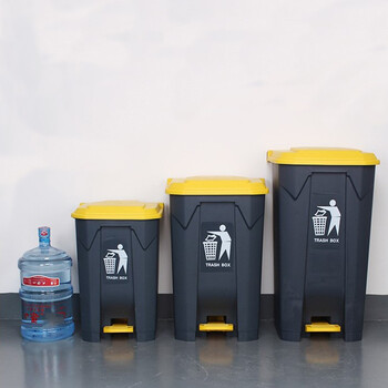 知旦 塑料垃圾桶 100L灰盖款 工业垃圾桶公园垃圾桶小区街道垃圾桶可定制 ZT241