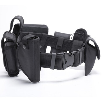 蓝炎 多功能腰带 战术腰带 十件套户外多功能腰包 保安值勤腰带