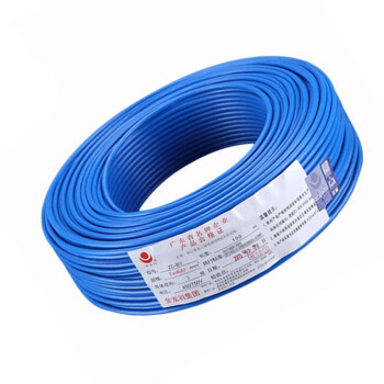 金龙羽 国标铜芯电线电缆单芯单股硬线阻燃ZC-BV4平方电线100米/卷 蓝色