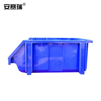 安赛瑞 斜口组合式零件盒 加厚物料收纳盒 工具螺丝元件配件塑料分类盒450×200×180mm 蓝色（1个装） 200463