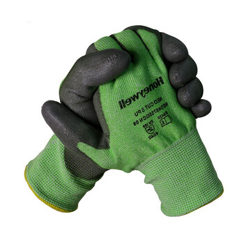 霍尼韦尔NEO45755GCN 聚氨酯PU涂层HPPE5级防割手套双色车间劳保手套 10码*1副