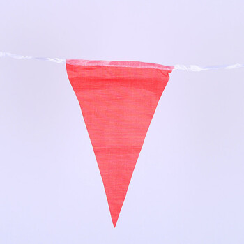 亿箬 安全标识小彩旗三角串旗可定制 工地警戒小旗活动吊旗 15*25cm 100米150面旗子