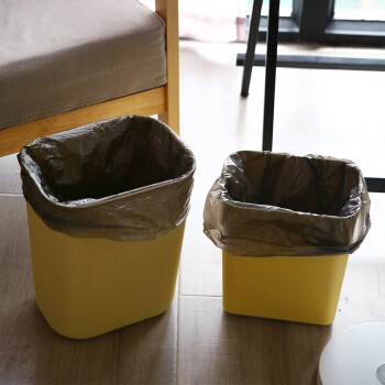 斯图加厚垃圾桶酒店客房垃圾桶不带盖直边宾馆餐厅纸篓办公室果皮垃圾桶 小号8L米黄色