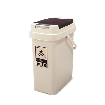 安赛瑞 茶渣桶 塑料按压式方形茶水桶 10L 商用办公室手提垃圾桶 过滤垃圾筒27464