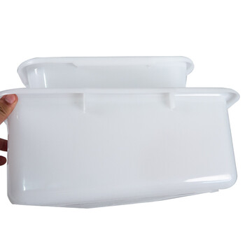 海斯迪克 HK-818 塑料方盘 浅盘盆周转箱养殖盘龙虾周转托盘 A型2号460*365*140白盆