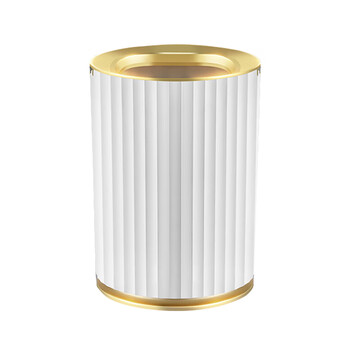 冠峰 9L圆形轻奢金 网红轻奢垃圾桶带压圈无盖大纸篓GNG-451