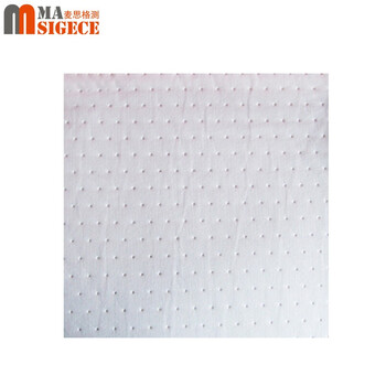 麦思格测（MASIGECE）XL-P0500 工业吸油棉 吸油毡 吸附化学溢油吸收材料 400×500×4mm 白色 100片/约8KG/箱