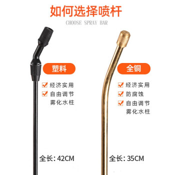 领象 【肩负式】气压喷壶浇花园艺植物喷雾瓶器小型浇水壶压力洒水壶喷水壶 橙色 铜杆5L