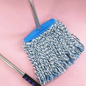 冰禹 BYA-64 清洁拖把 商超工厂拖布地拖 宽蓝白拖把双节杆