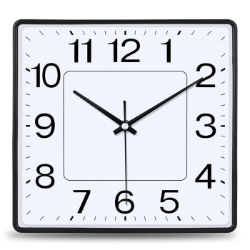 北欧客厅静音大挂钟方形日历石英钟创意钟表现代简约时尚家用钟表方形