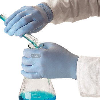 ANSELL 92-670丁腈橡胶一次性无粉手套耐酸碱抗穿刺防滑舒适灵巧定做 一盒L码