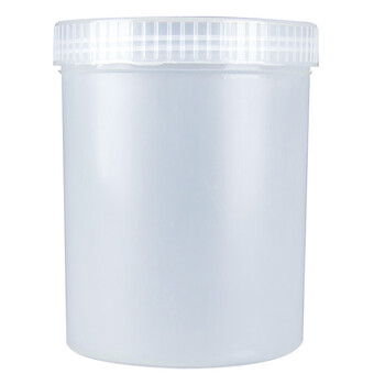 海斯迪克 HK-837 加厚塑料瓶广口油墨罐 大口直立桶 密封罐 250ML半透明