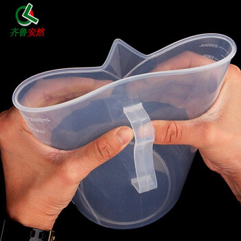 齐鲁安然 透明量杯带刻度杯 高硼硅塑料计量杯 500毫升测量杯 容量杯（500ml）