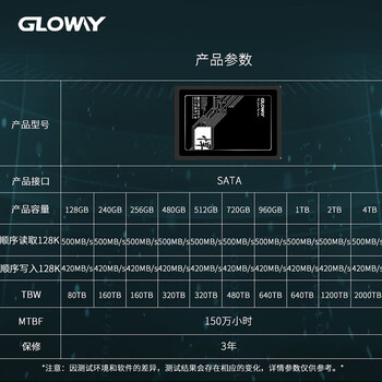 光威（Gloway）256GB SSD固态硬盘 SATA3.0接口 悍将系列