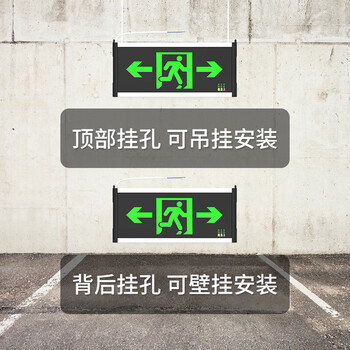 百舸 10003安全出口消防指示灯LED新国标消防应急灯 安全出口疏散指示牌紧急通道标志灯（单面右方向）