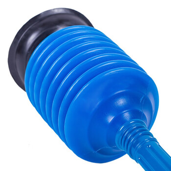 海斯迪克 HK-8037 马桶吸 橡胶皮抽子 通马桶下水道疏通器 蓝色塑料柄+黑色底吸泵