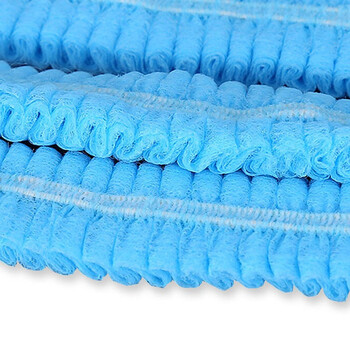 者也（ZYE）一次性无纺布条形帽无尘头套网帽车间防油烟蘑菇帽厨师帽子 白色 19寸