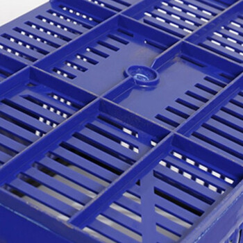 兰诗（LAUTEE）BS-656超市手提篮塑料筐周转筐储物篮菜篮子购物篮 中号蓝色