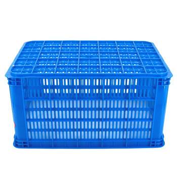 箱大王 Xlj-05 加厚蓝色塑料筐 快递水果蔬菜批发货筐 575-300筐 外610*420*310