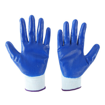 益美得 dj1404 尼龙丝丁腈挂胶浸胶手套劳保清洁防护手套 单双装